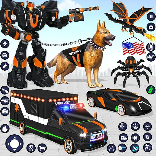 Ambulance Dog Robot Car Game APK 84 cho Android iOS