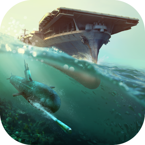 Ảnh 1 của Tải Battle Warship: Naval Empire Apk 1.5.2.1 cho Android Giao diện chính của game Battle Warship Naval Empire với tàu chiến và bản đồ biển