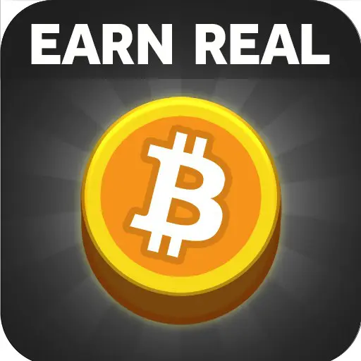 Ảnh 1 của Bitcoin Miner Earn Real Crypto APK 1.8.2 Android iOS Logo game Bitcoin Miner Earn Real Crypto trên nền đen
