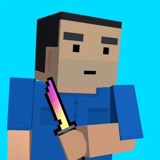 Ảnh 1 của Tải trò chơi Block Strike APK 7.2.3 cho Android iOS Hình ảnh một người lính pixel đang cầm súng trong game Block Strike