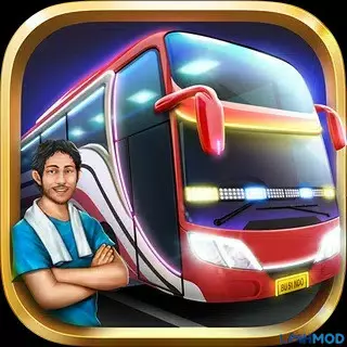 Ảnh 1 của Tải Hack Bus Simulator Indonesia Mod APK (Vô Hạn Tiền) v4.4.1 Cảnh xe buýt đang di chuyển trên đường phố Indonesia