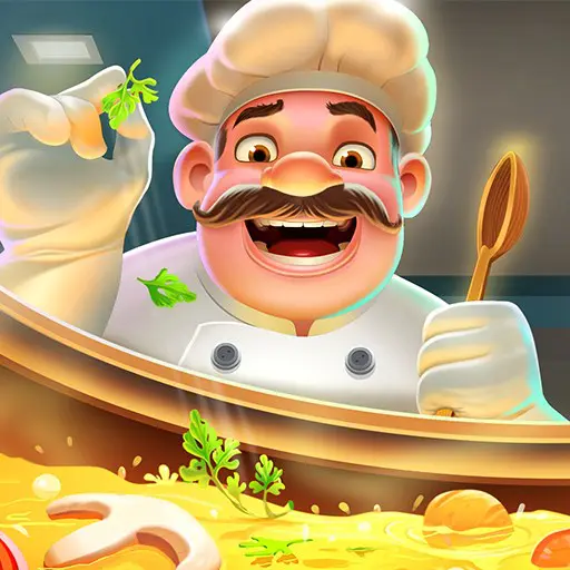 Ảnh 1 của Tải Cooking Super Star APK 3.6 cho Android iOS Logo game Cooking Super Star với hình ảnh một chiếc bánh kem và biểu tượng ngôi sao