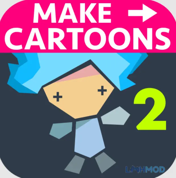 Ảnh 1 của Tải Draw Cartoons 2 Mod Apk 0.18.5 (Mở Khóa Pro) cho Android iOs Logo ứng dụng Draw Cartoons 2 trên nền xanh