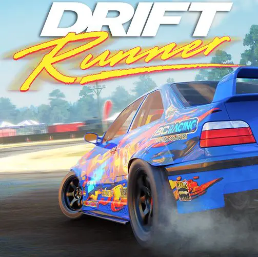 Ảnh 1 của Tải Drift Runner Apk 1.0.009 cho Android iOs Logo game Drift Runner hiển thị tên và phong cách tốc độ
