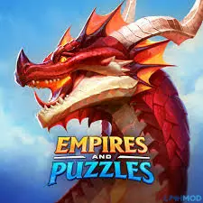 Ảnh 1 của Tải game Empires & Puzzles Mod APK 48.0.0 (Menu, High Damage) Người hùng trong Empires & Puzzles Mod đang đối đầu quái vật