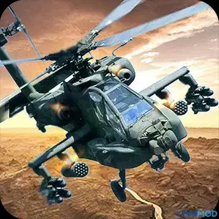 Ảnh 1 của Tải Gunship Strike 3D Mod APK 1.2.3 (Menu, Vô Hạn Tiền) Máy bay chiến đấu hiện đại bay trên không