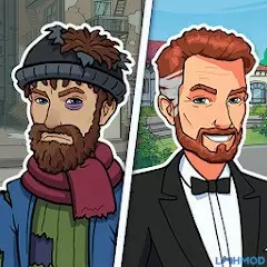 Ảnh 1 của Hobo Life Business Simulator Mod APK 2.2.8 (Menu, Vô Hạn Tiền) Giao diện chính của game Hobo Life Business Simulator Mod APK