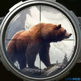 Ảnh 1 của Tải game Hunting Clash Mod APK v4.16.4 (Ngắm Bắn, Tiền, Money) Giao diện chính của game Hunting Clash Mod với thợ săn và con mồi