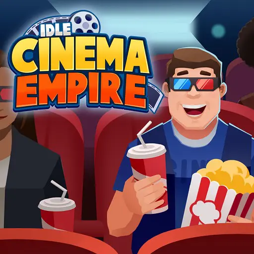 Ảnh 1 của Idle Cinema Empire Tycoon Game APK v2.17.01 Android iOS Logo game Idle Cinema Empire Tycoon Game với biểu tượng rạp chiếu phim