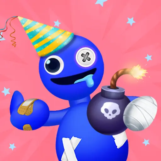 Ảnh 1 của Tải Kick The Rainbow Friends Apk 1.2.1 cho Android Logo game Kick The Rainbow Friends với hình ảnh quái vật cầu vồng