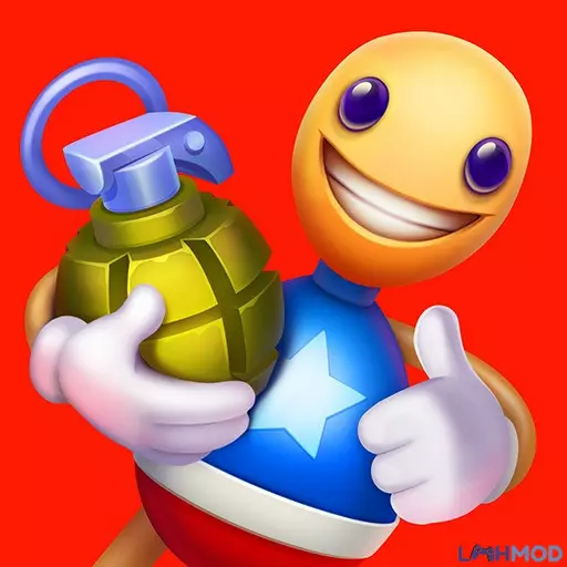 Ảnh 1 của Tải game Kick the Buddy: Forever Mod APK v2.0.19 (Vô Hạn Tiền) Hình ảnh nhân vật Buddy với các vũ khí trong Kick the Buddy Forever Mod