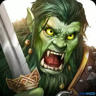 Ảnh 1 của Legendary: Game of Heroes Mod APK 3.13.14 (Sát thương, Bất tử) Anh hùng đang sử dụng kỹ năng tấn công trong trận chiến match-3