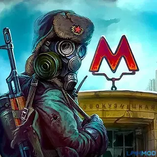 Ảnh 1 của Tải game Metro Survival Mod APK 1.58 (Vô Hạn Tiền) Anh hùng đang đối mặt với thây ma trong đường hầm đổ nát của Metro Survival Mod