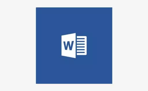 Ảnh 1 của Tải Microsoft Word MOD APK 2.61 (Unlock All) cho Android iOS Logo Microsoft Word, thể hiện chữ W cách điệu màu xanh trên nền trắng