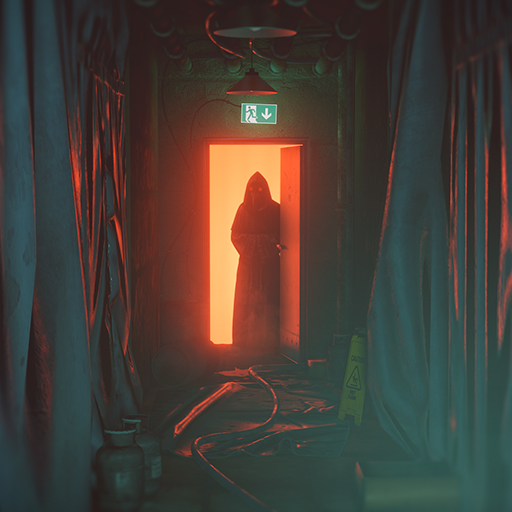 Ảnh 1 của Tải Spotlight X: Room Escape Mod Apk 2.25.1 (Gợi ý không giới hạn) Logo Spotlight X: Room Escape với hình ảnh một chiếc chìa khóa và cánh cửa
