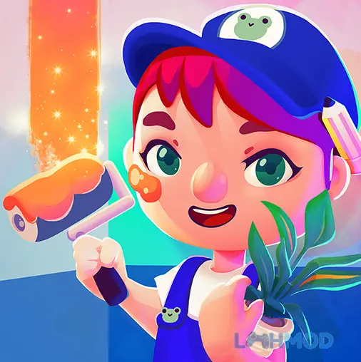 Ảnh 1 của Tải Sunshine Days Apk 2.21.0+b6279c6releases cho Android iOs Logo game Sunshine Days với khung cảnh thị trấn và nhân vật