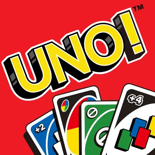 Ảnh 1 của Tải trò chơi UNO! APK 1.9.7270 cho Android iOS Biểu tượng game UNO! nổi bật trên nền đỏ