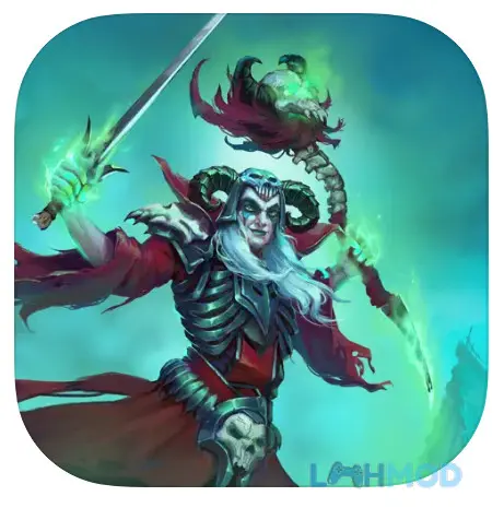 Ảnh 1 của Tải Undead Horde Mod Apk 1.1.3 (Vô hạn tiền) cho Android iOs Logo Undead Horde Mod với phù thủy và đội quân xác sống