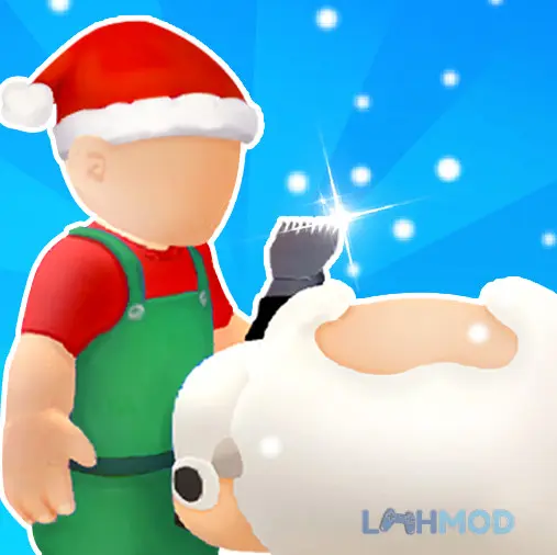 Ảnh 1 của Tải Wool Inc Idle Factory Tycoon Apk 0.0.64 cho Android iOs Logo game Wool Inc Idle Factory Tycoon với hình ảnh cừu và nhà máy