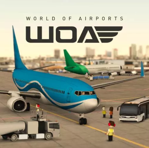 Ảnh 1 của Tải game World of Airports Mod Apk 1.50.4 (Mở Khóa Máy Bay) cho Android iOs World of Airports Mod Logo