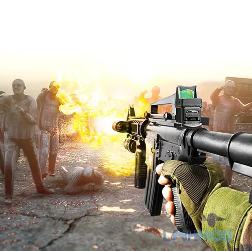 Ảnh 1 của Tải Zombie Terror 3D Mod Apk 1.9.1 (Vô hạn tiền/Kim cương) cho Android iOs Logo game Zombie Terror 3D: FPS Survival Mod