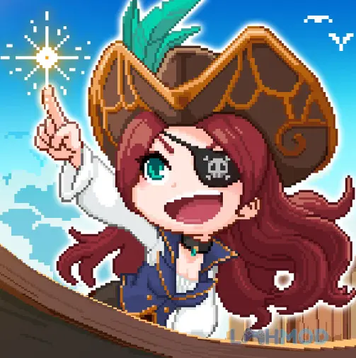 Ảnh 2 của Tải Airship Knights Mod Apk 1.2.12 (Full Game) cho Android iOs Một chiếc phi thuyền đang bay lơ lửng trên không trung trong Airship Knights