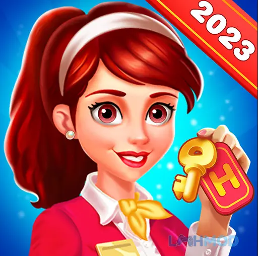 Ảnh 1 của Tải Hotel Star Apk 0.0.17 cho Android iOs Logo game Hotel Star với biểu tượng khách sạn trên nền xanh