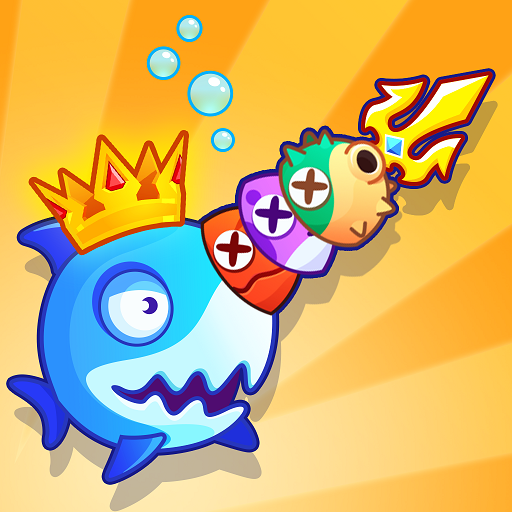 Ảnh 1 của Tải Fish.io MOD APK 1.6.14 (Vô hạn tiền, đá quý) cho Android, iOS Alt text mô tả logo của trò chơi Fish.io với hình ảnh cá mập