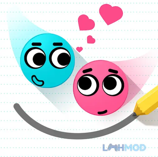 Ảnh 1 của Tải Love Balls Mod Apk 1.6.2 (Vô Hạn Tiền) cho Android iOs Logo Love Balls Mod APK