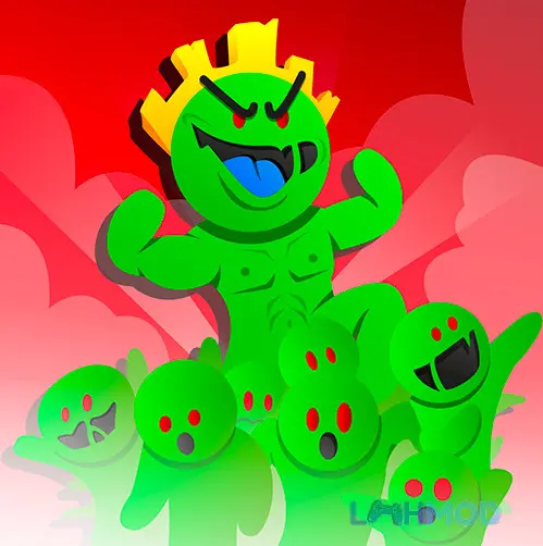 Ảnh 1 của Tải Riot Z Mod Apk v0.4.2 (Thắng ngay, No ads) cho Android iOs Logo game Riot Z Mod với hình ảnh xác sống