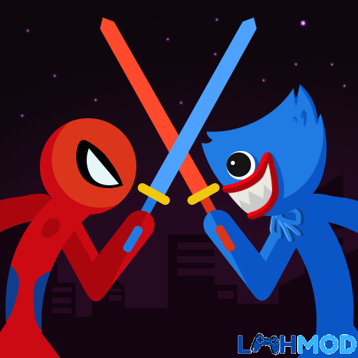 Ảnh 1 của Tải Spider Stickman Supreme MOD APK 1.0.14 (Vô hạn tiền) android Cảnh chiến binh người nhện người que đang chiến đấu trên đấu trường