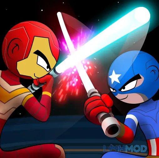 Ảnh 1 của Tải Supreme Saberman Stickman Mod Apk 7.3 (One Hit, No ADS) cho Android iOs Logo Supreme Saberman Stickman Mod