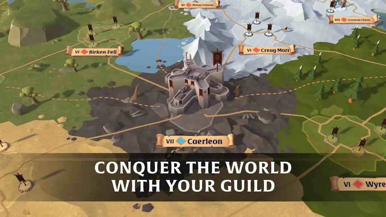 Ảnh 3 của Albion Online Mod APK 1.19.080.219773 (Mua Sắm Miễn Phí) Cảnh chiến đấu hoành tráng giữa người chơi và quái vật trong Albion Online