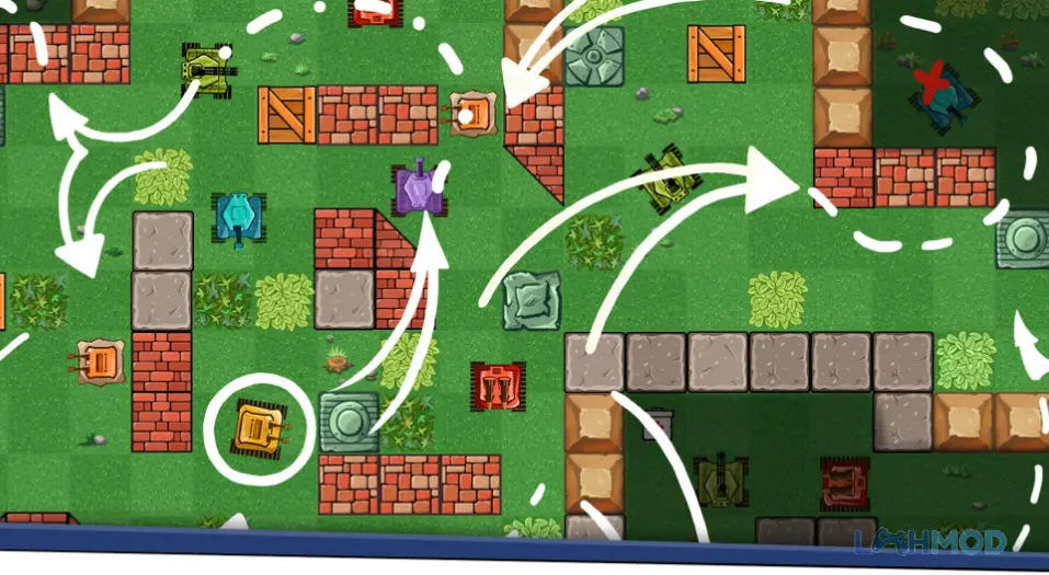 Ảnh 2 của Tải Awesome Tanks Mod Apk 1.375 (Vô Hạn Tiền) cho Android iOs Tạo và chia sẻ cấp độ của riêng bạn trong Awesome Tanks