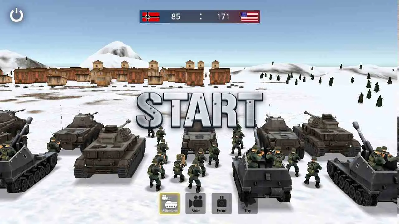 Ảnh 2 của Tải WW2 Battle Front Simulator Mod APK 1.6.3 (Menu, Mở Khóa) Mô phỏng quân đội chiến đấu trên bản đồ