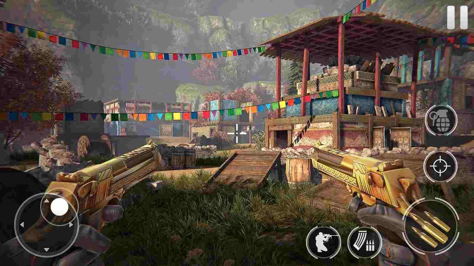 Ảnh 4 của Tải game BattleOps Mod APK 1.4.9 (Menu, Vô Hạn Tiền, Đạn) Cận cảnh vũ khí và giao diện người chơi trong BattleOps Mod