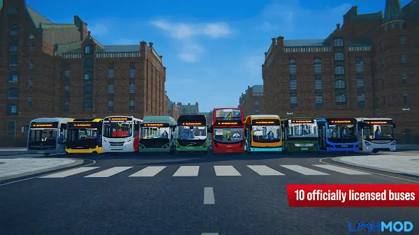 Ảnh 2 của Bus Simulator City Ride Mod Apk 1.1.2 (Trả phí đầy đủ) Cảnh lái xe buýt trên đường phố hiện đại trong Bus Simulator City Ride