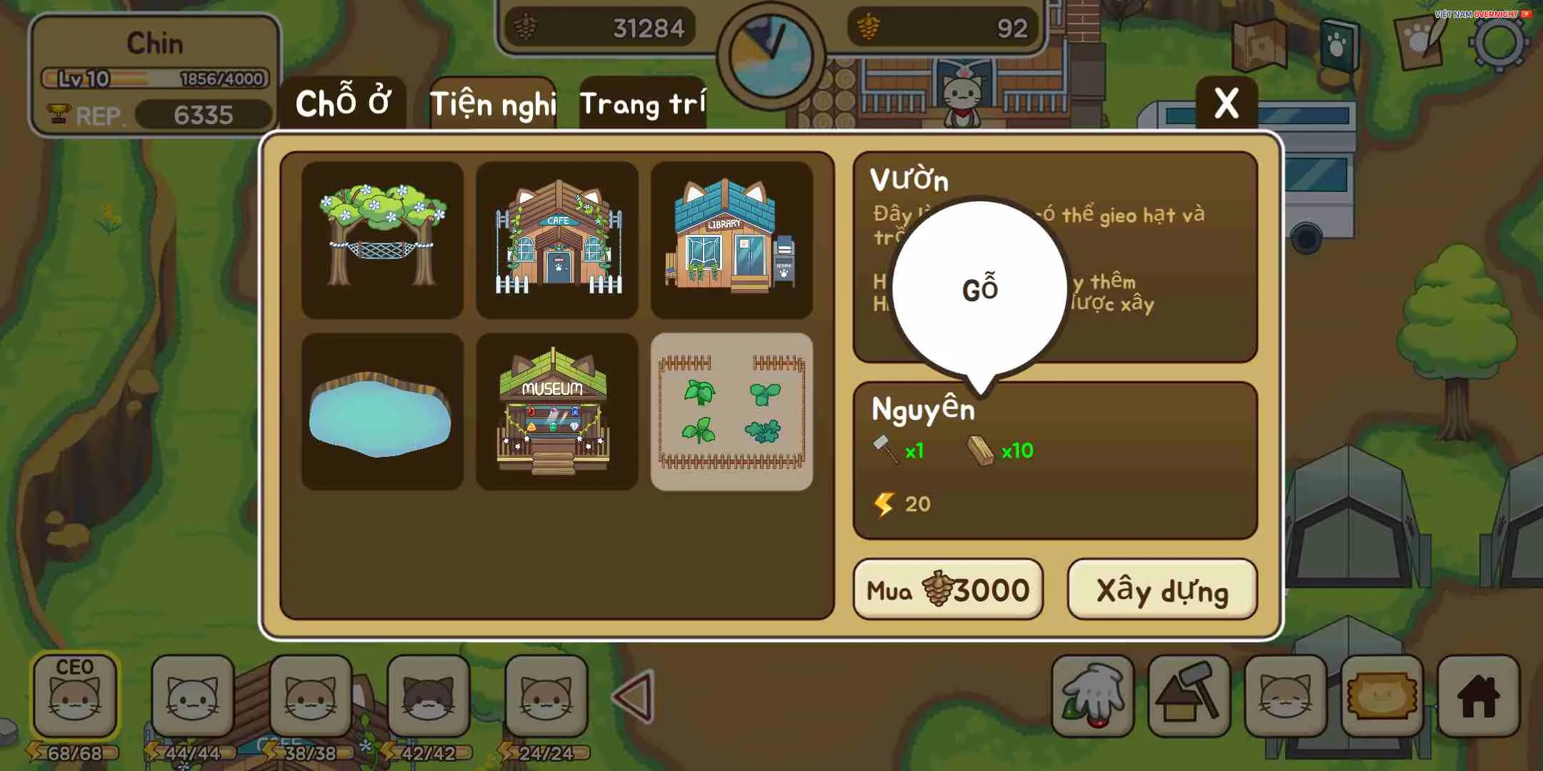 Ảnh 4 của Tải game Cat Forest Mod APK 2.22 (Vô hạn tài nguyên, năng lượng) Hệ thống nhân vật mèo đa dạng trong Cat Forest