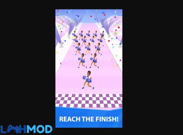 Ảnh 2 của Cheerleader Run 3d MOD APK 1.18.0 (Vô hạn tiền) Android Đội hình cổ vũ đang chạy trên đường đua