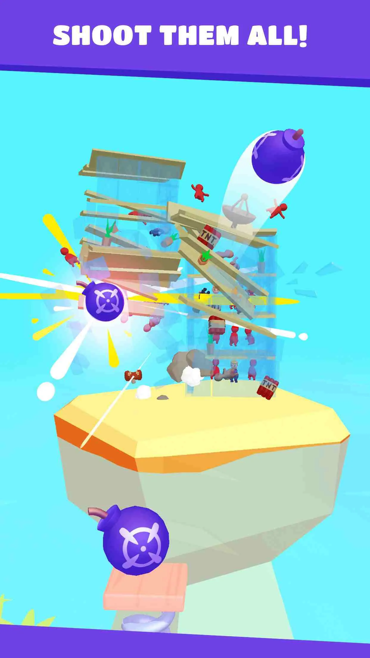 Ảnh 2 của Crowd Blast! Mod APK V1.5.4 (Menu, Mở Khóa, Vô Hạn Gems) Game Crowd Blast Mod