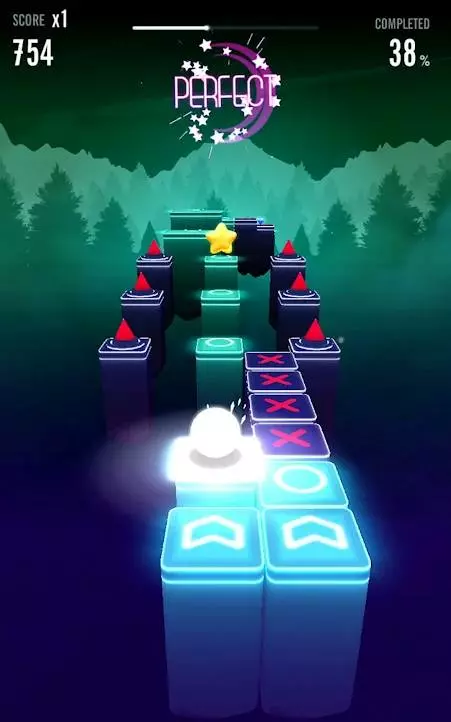 Ảnh 5 của Dancing Sky 3 Mod APK v2.2.1(Vô Hạn Gems, Mở Khóa Bài Hát) Giao diện chọn bài hát và các phần thưởng kim cương trong Dancing Sky 3 Mod