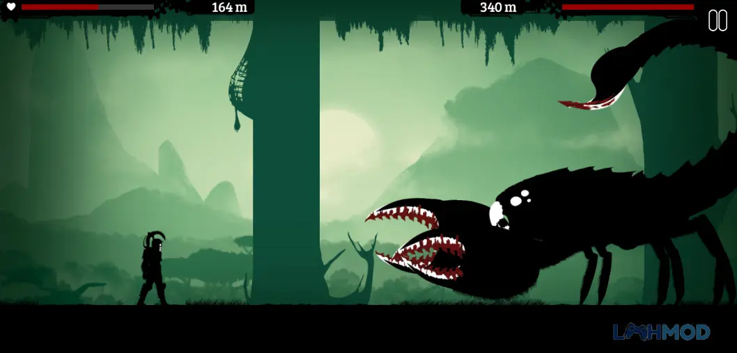 Ảnh 1 của Tải Dark Lands Apk 1.5.2 cho Android iOs Alt text mô tả chiến binh Dark Lands đang đối mặt với kẻ thù trong bối cảnh tối