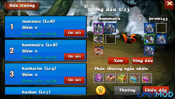 Ảnh 2 của Tải Đấu Trường Thú Apk 1.0.2 cho Android, IOS Cảnh game Đấu Trường Thú với các nhân vật biến hình