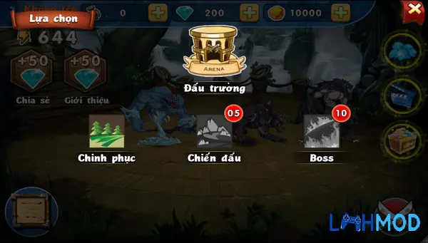 Ảnh 3 của Tải Đấu Trường Thú Apk 1.0.2 cho Android, IOS Các nhân vật đa dạng trong Đấu Trường Thú