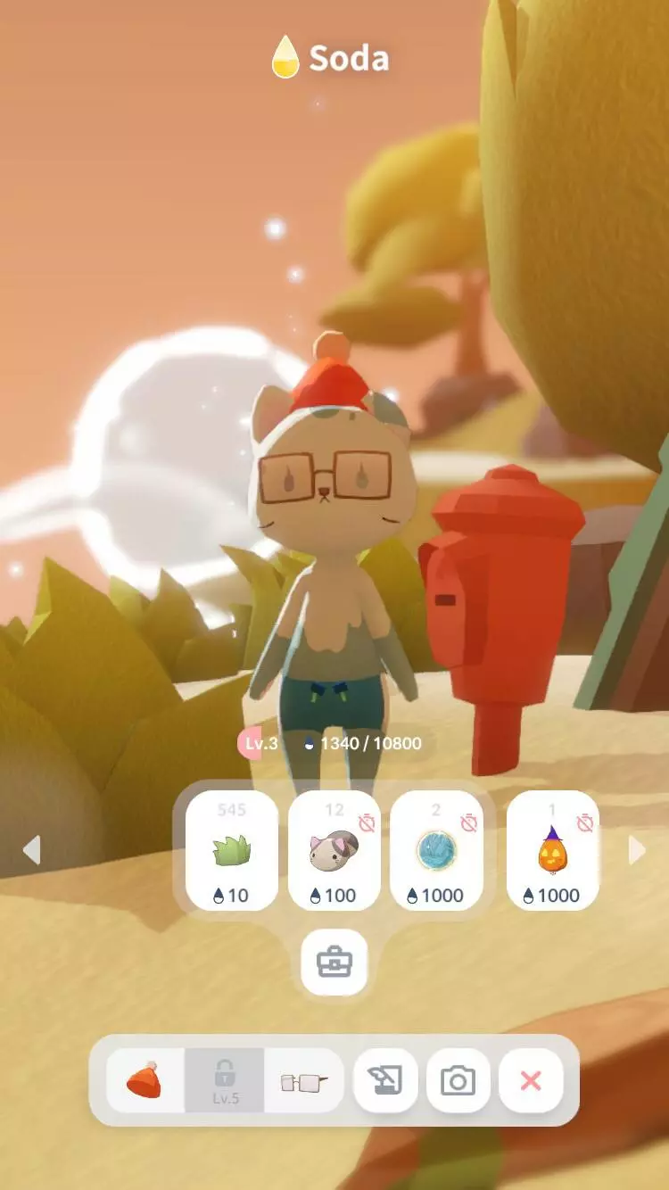 Ảnh 2 của Dear My Cat Mod APK v2.1.7 (Vô Hạn Tiền) Screenshot game Dear My Cat với nhiều mèo và công trình