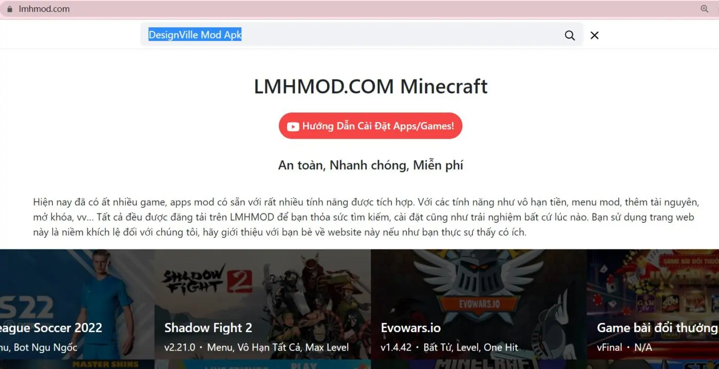 Ảnh 5 của DesignVille MOD APK (Vô hạn tiền) v1.154.0 Giao diện trang web LMHMOD hiển thị danh sách game