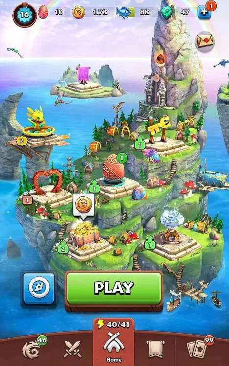 Ảnh 2 của Dragons: Titan Uprising Mod APK 1.25.0 (Menu, God Mode, Damage) Chọn đội hình rồng chiến đấu đầy màu sắc