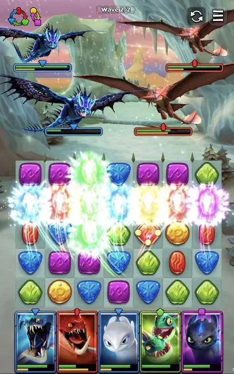 Ảnh 5 của Dragons: Titan Uprising Mod APK 1.25.0 (Menu, God Mode, Damage) Toàn cảnh đội rồng và cảnh chiến đấu