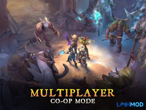 Ảnh 3 của Dungeon Hunter 5 Mod Apk 4.8.0 (vô hạn tiền, đá quý) Cảnh chiến binh chống quỷ dữ trong Dungeon Hunter 5