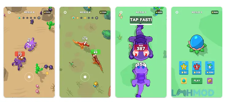 Ảnh 4 của Tải Eat to Evolve Apk 0.24 cho Android iOs Sinh vật Eat to Evolve đang khám phá thế giới